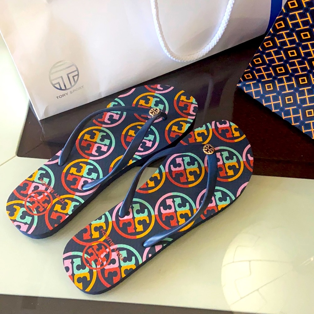 Brand new size 11 Tory Burch flip flops